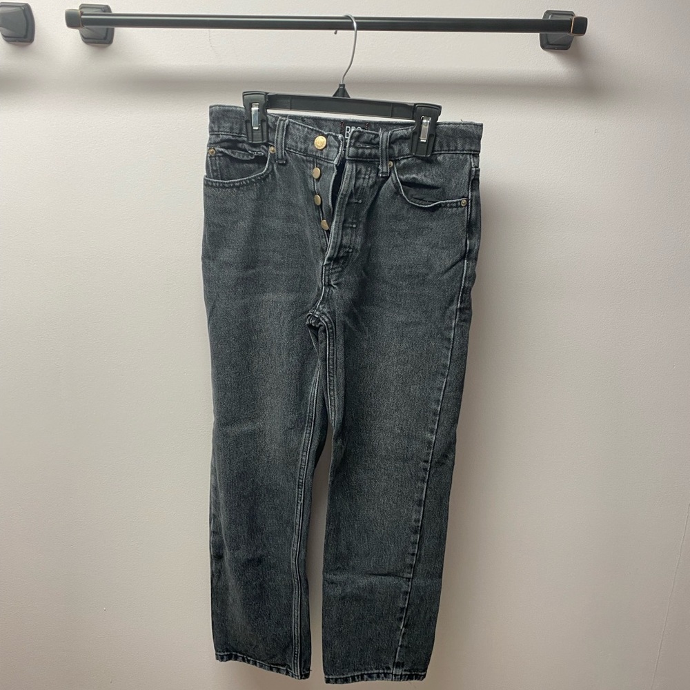 BDG DENIM Black Relaxed Straight Mid-Rise Jeans